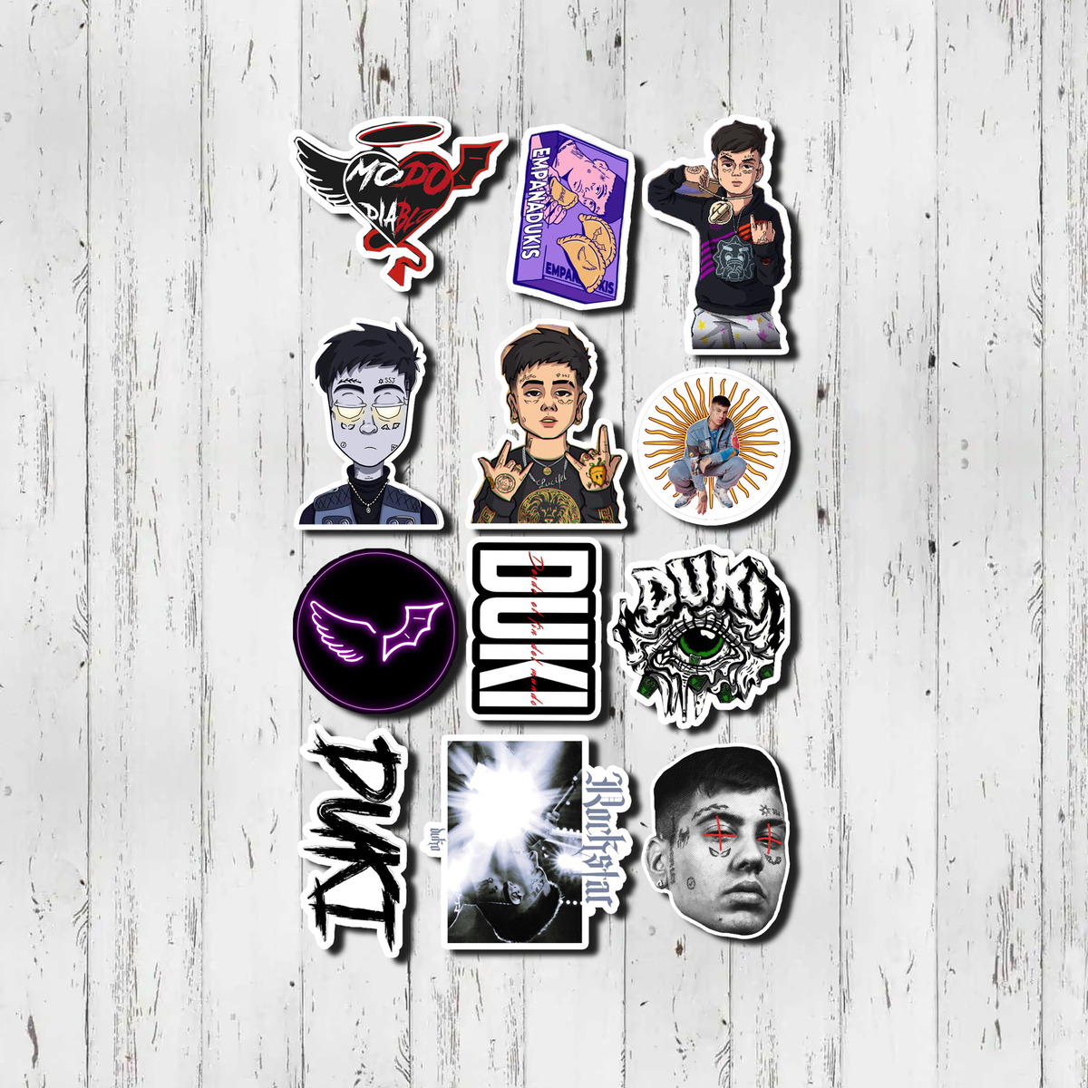 Pack Pegotines Stickers Duki Memoestampados - Imagen 4