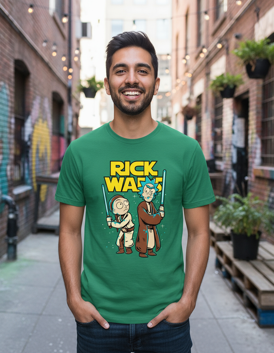 Remera: Rick Morty Star Wars Memoestampados - Imagen 21