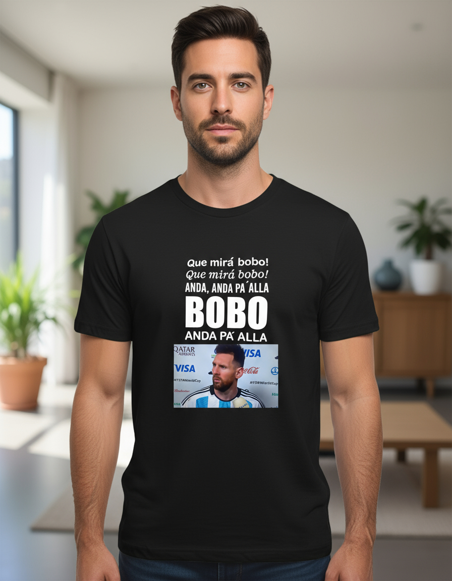 Remera Que Miras Bobo Messi Mundial Argentina