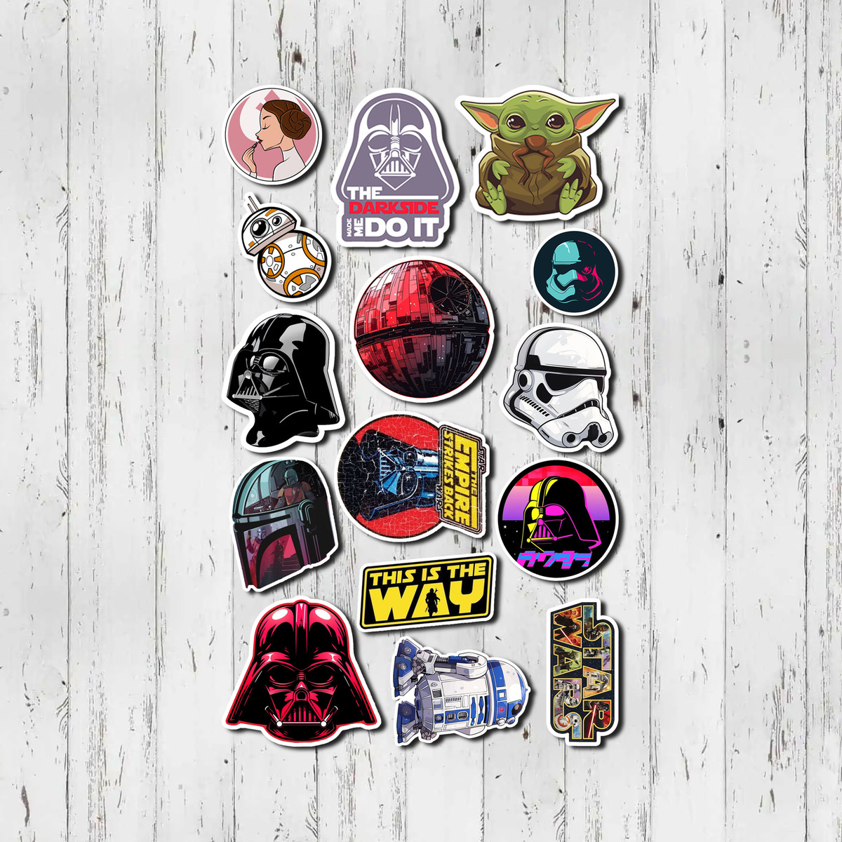 Pack Pegotines Stickers Star Wars Memoestampados - Imagen 4