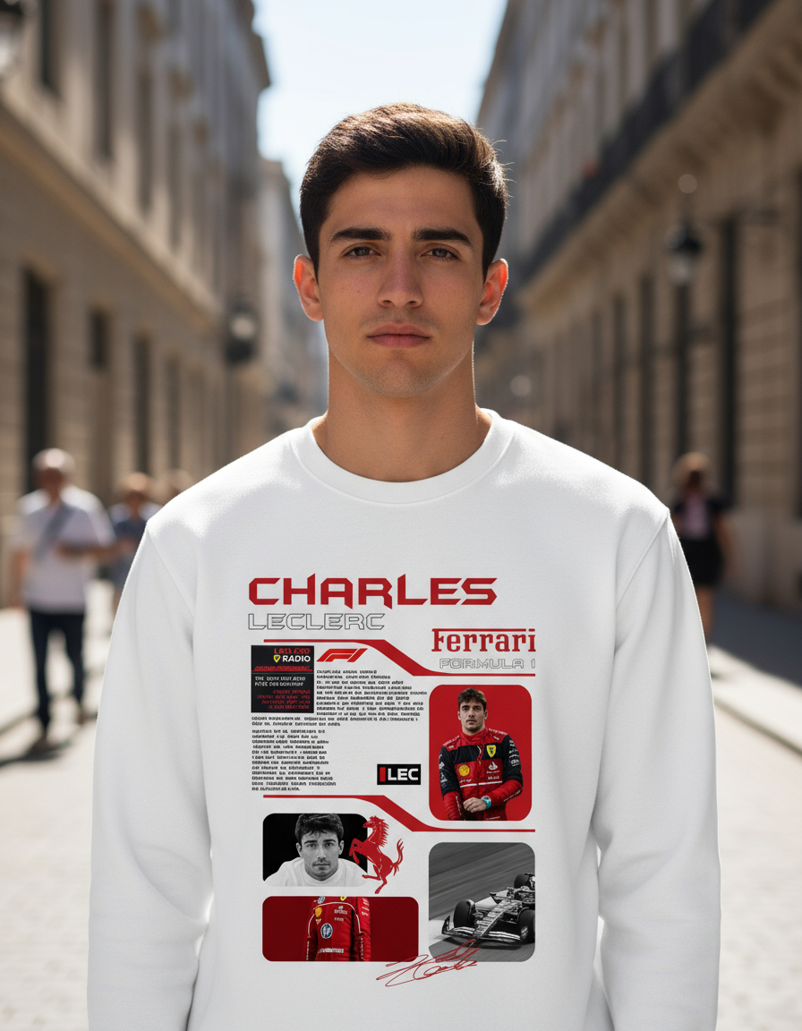 Buzo F1 Charles Leclerc Ferrari Memoestampados - Imagen 2