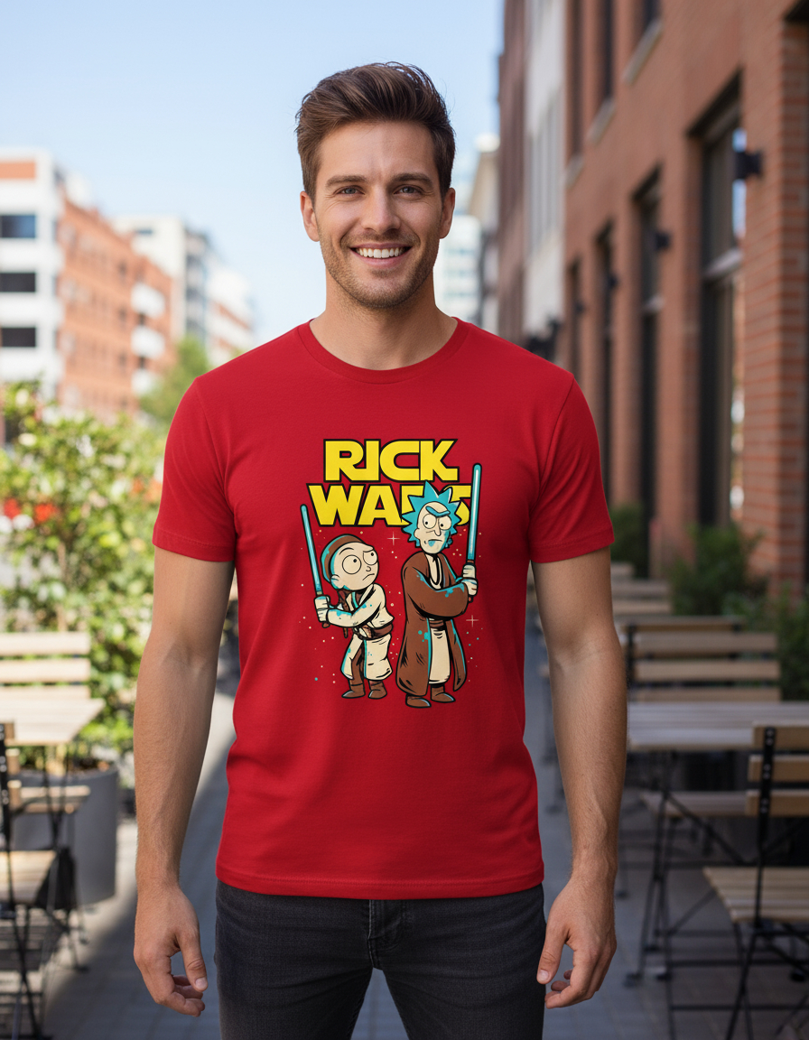 Remera: Rick Morty Star Wars Memoestampados - Imagen 15