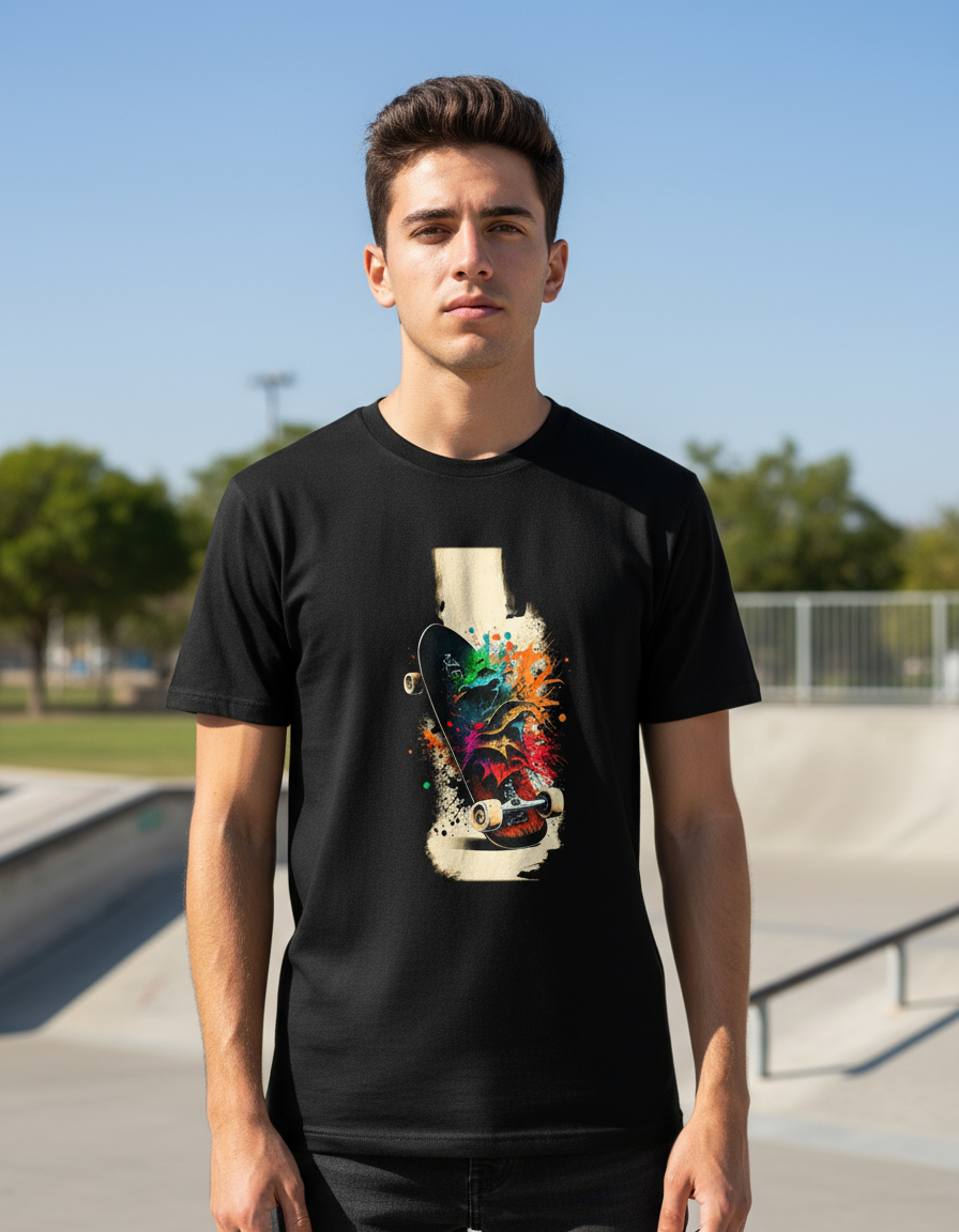 Remera: Patineta Colores Memoestampados - Imagen 3