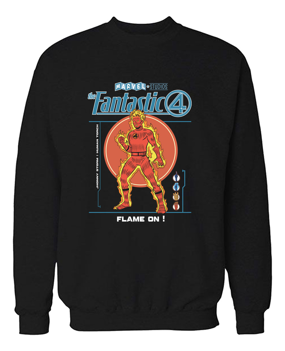 Buzo 4 Fantasticos Jhonny Storm Memoestampados - Imagen 2