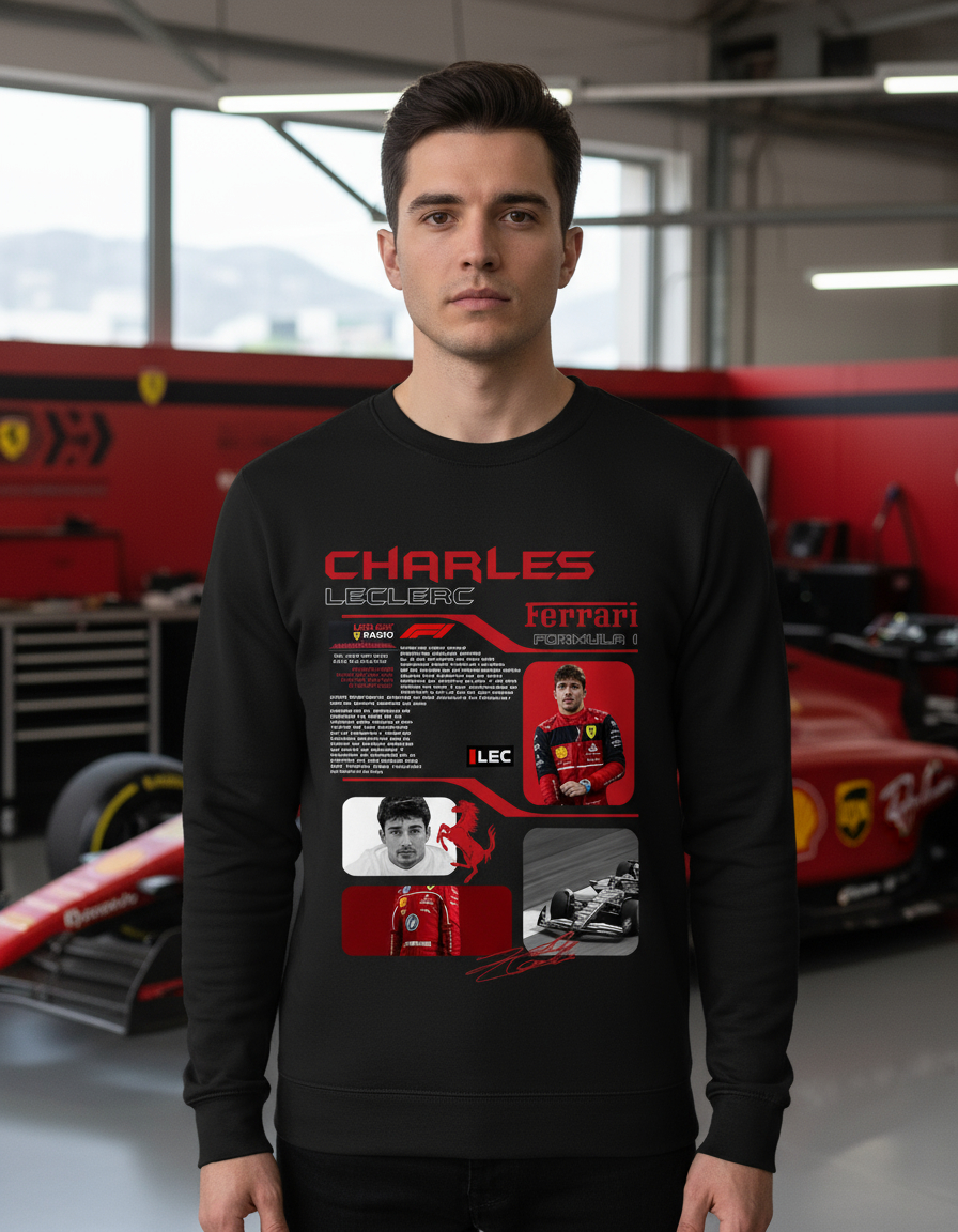 Buzo F1 Charles Leclerc Ferrari Memoestampados - Imagen 7