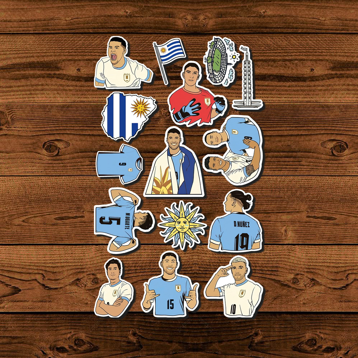 Pack Pegotines Stickers Futbol Uruguayo Memoestampados - Imagen 3