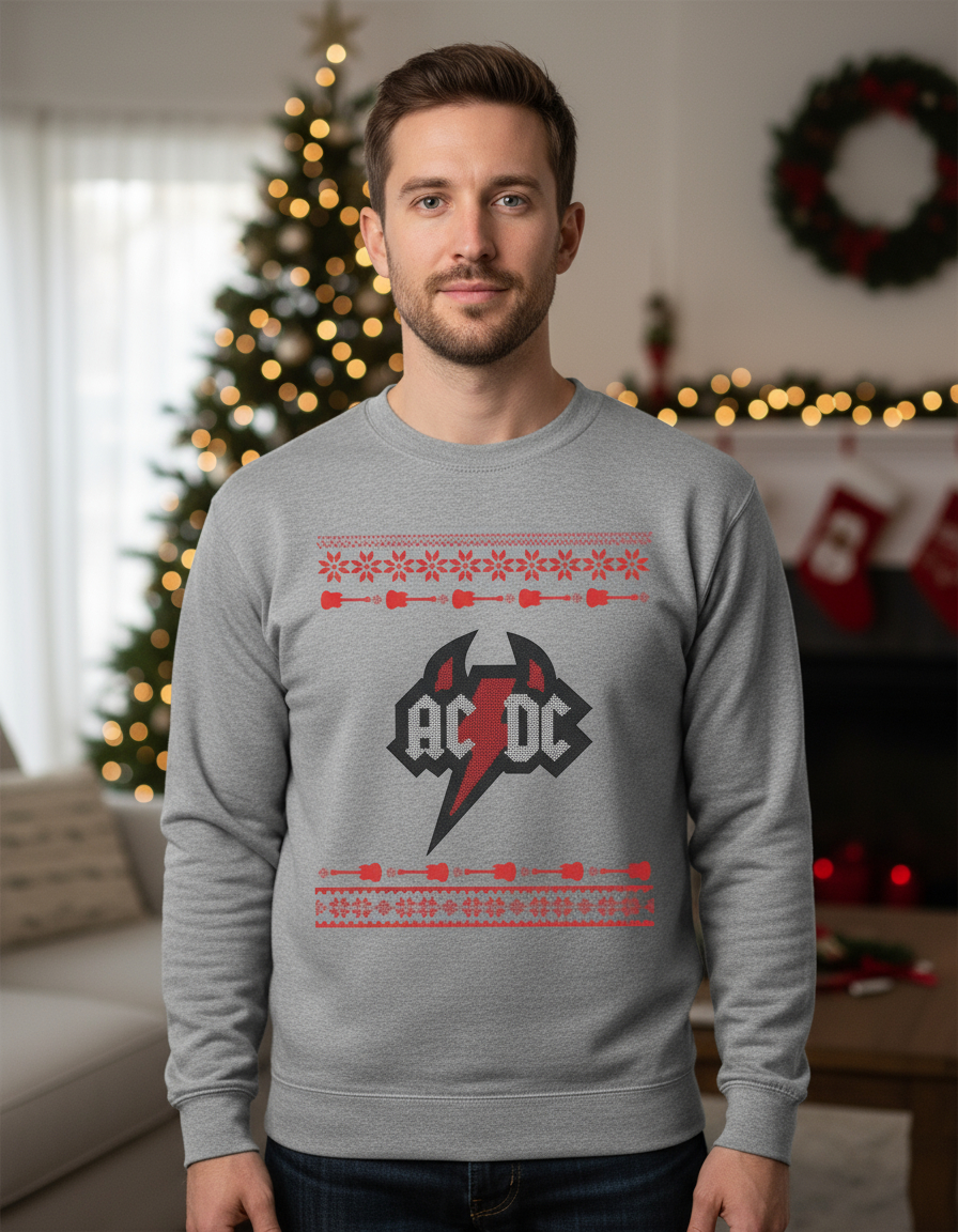 Buzo Ac Dc Ugly Sweater Memoestampados - Imagen 5