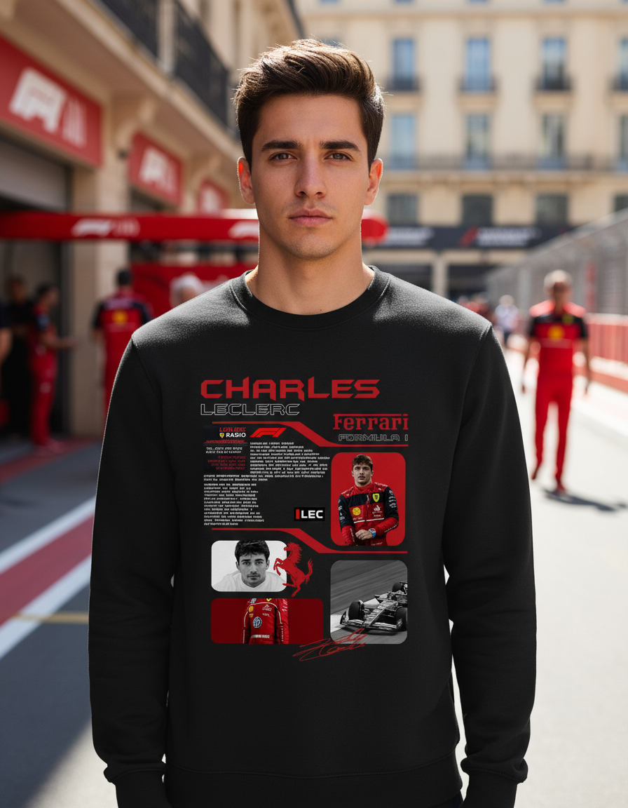 Buzo F1 Charles Leclerc Ferrari Memoestampados - Imagen 9
