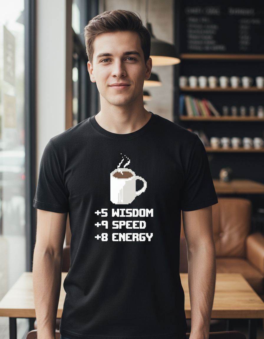 Remera: Coffe Powerup Memoestampados