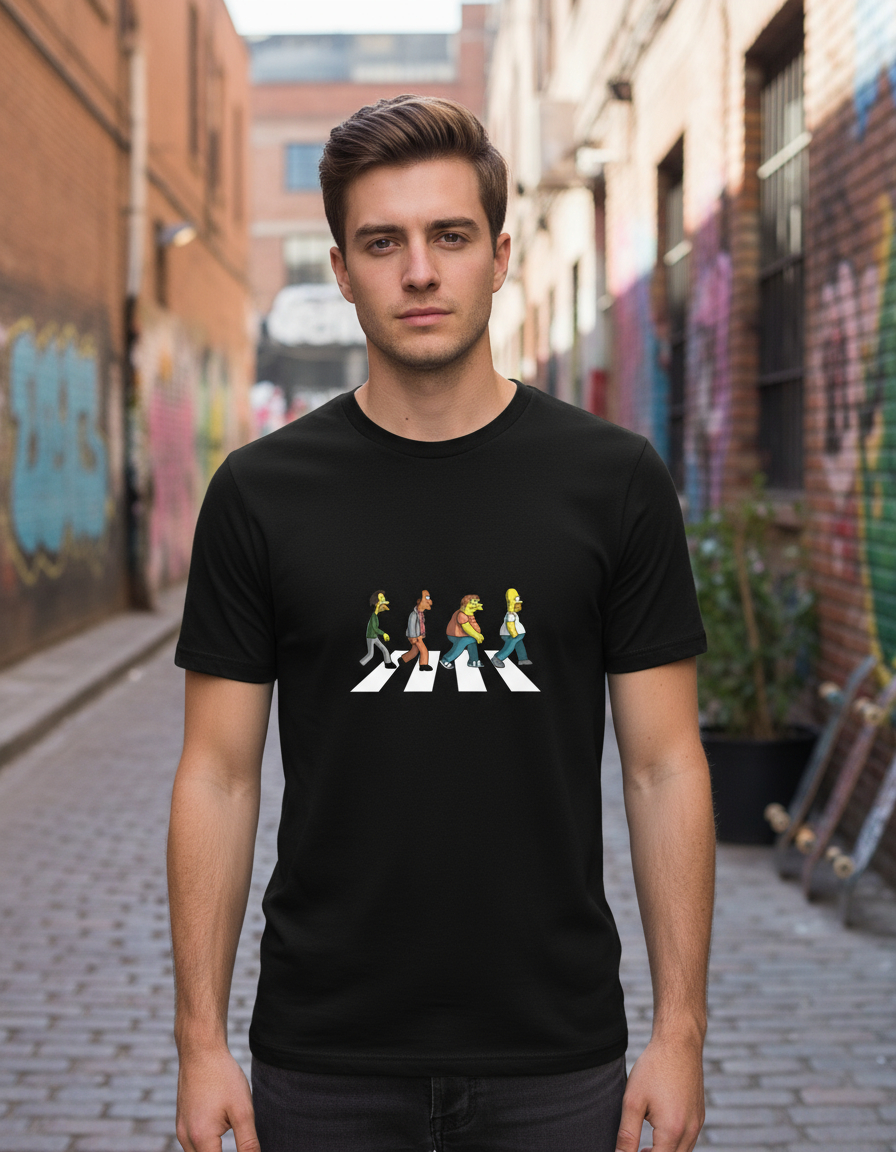 Remera: Abbey Road The Simpsons Memoestampados - Imagen 3