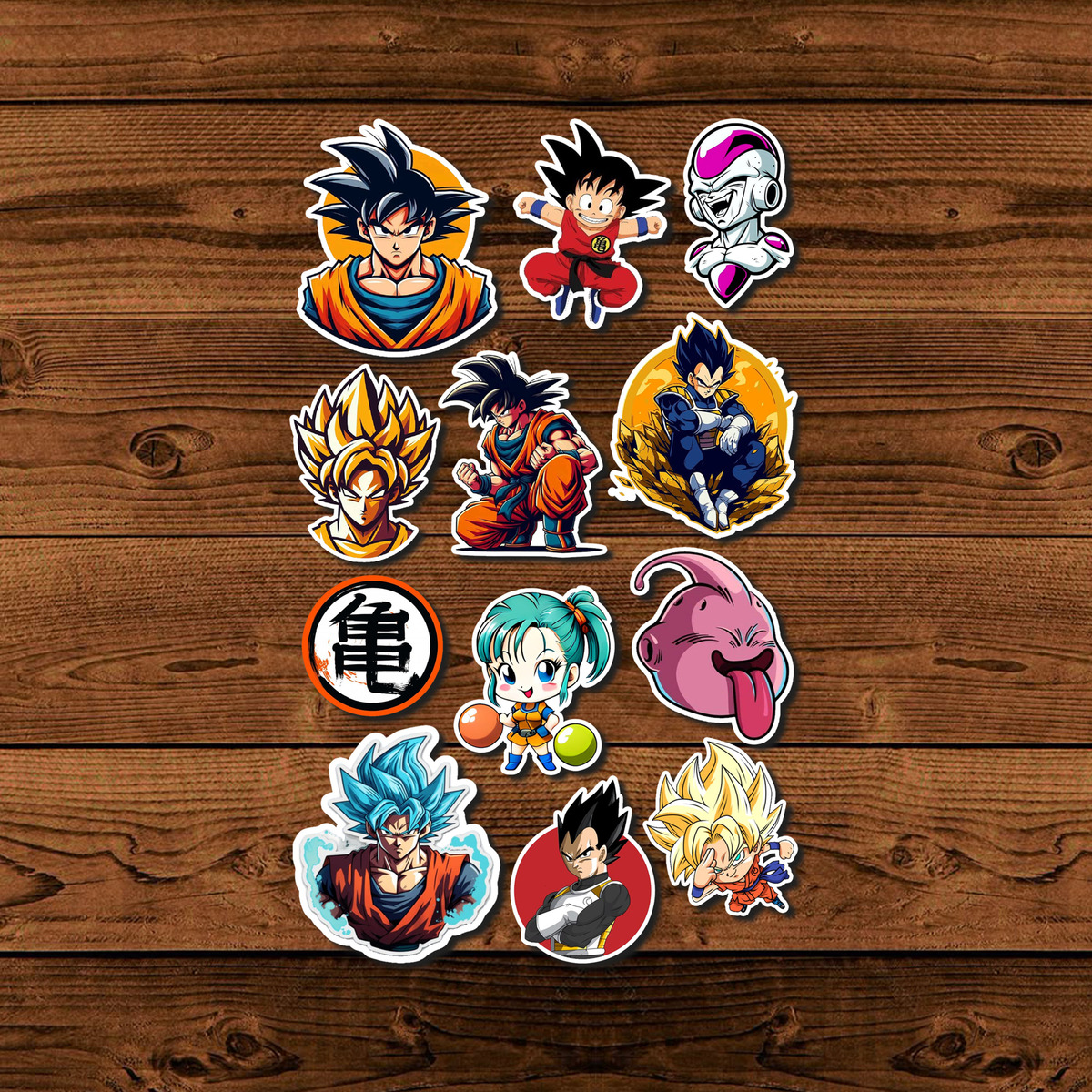 Pack Pegotines Stickers Dragon Ball Z Memoestampados - Imagen 3