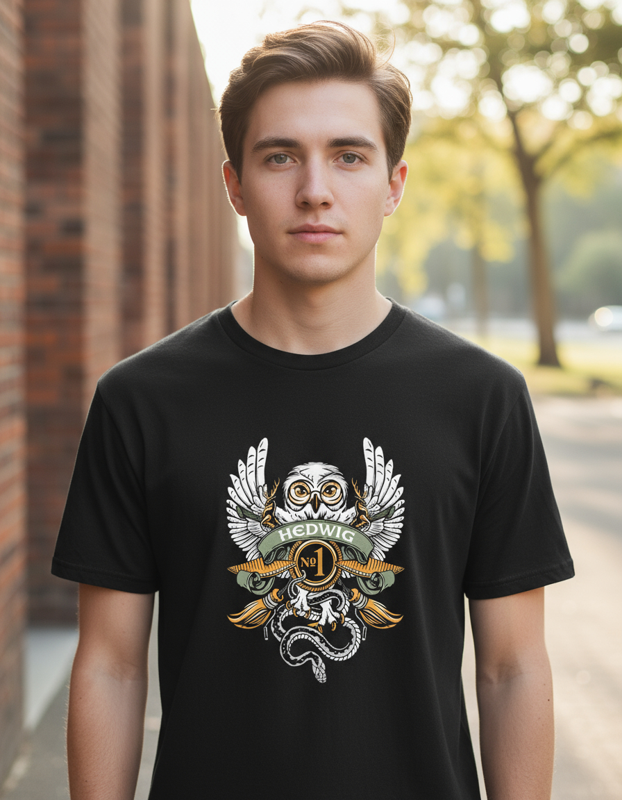 Remera: Hedwing Lechuza Harry Potter Memoestampados - Imagen 3