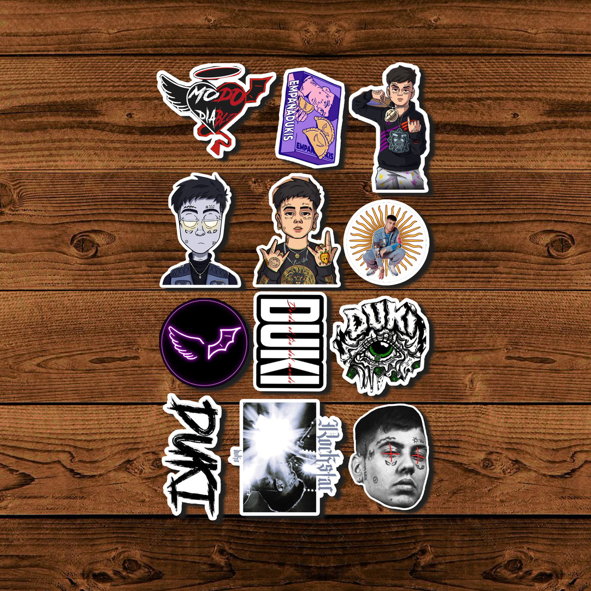 Pack Pegotines Stickers Duki Memoestampados - Imagen 3