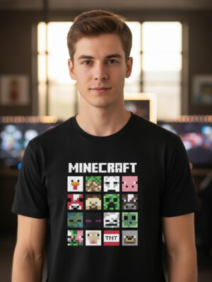 Remera: Minecraft Faces Memoestampados