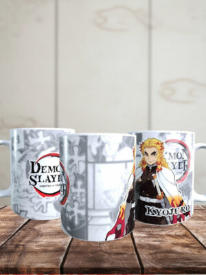 Taza Personalizada Diseño Demon Slayer Kyojuro T397