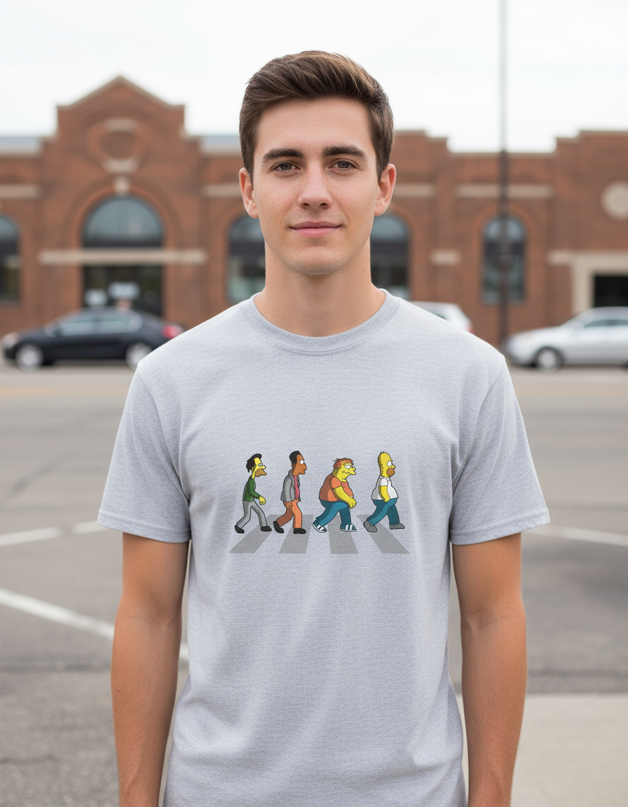 Remera: Abbey Road The Simpsons Memoestampados - Imagen 22