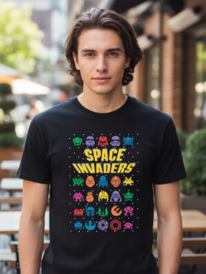 Remera: Space Invaders Star Wars Memoestampados