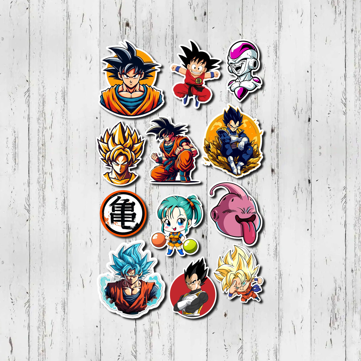 Pack Pegotines Stickers Dragon Ball Z Memoestampados - Imagen 4