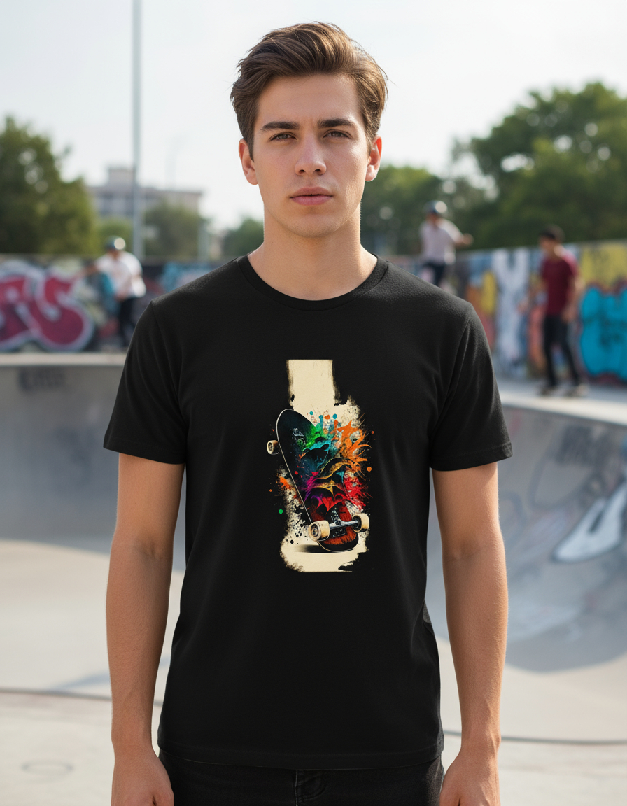 Remera: Patineta Colores Memoestampados