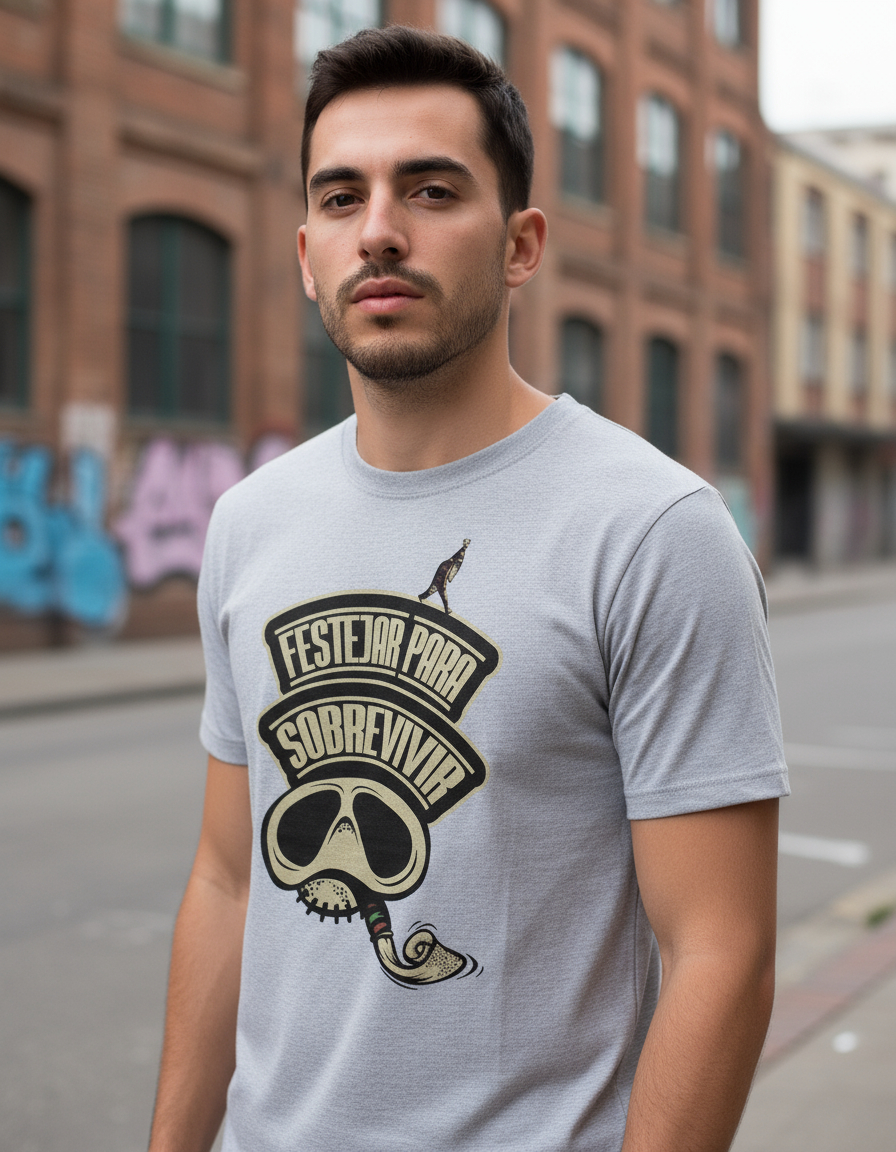 Remera La Vela Festejar Para Sobrevivir Memoestampados - Imagen 5