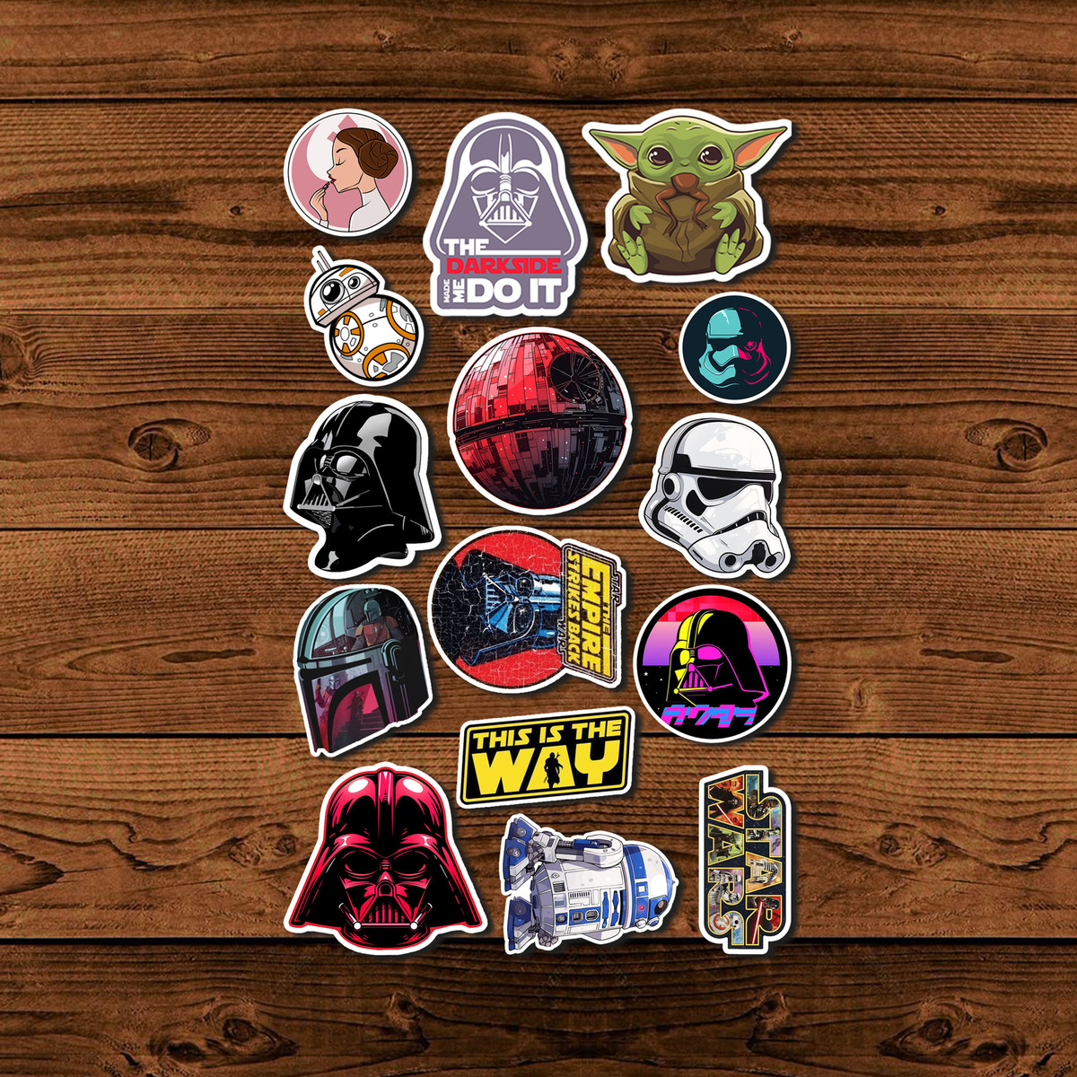 Pack Pegotines Stickers Star Wars Memoestampados - Imagen 3