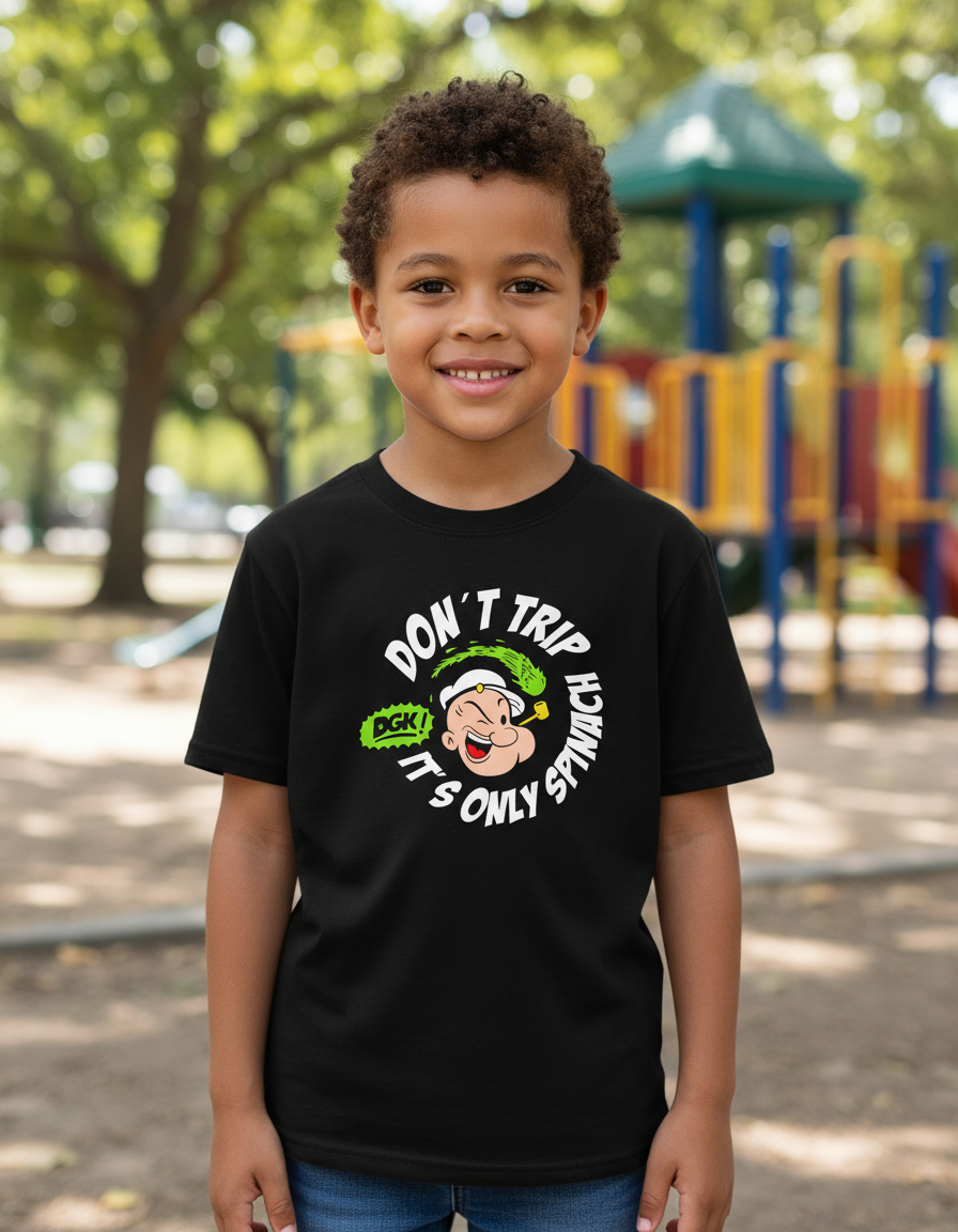 Remera: Popeye Dont Trip Its Only Spinach Memoestampados