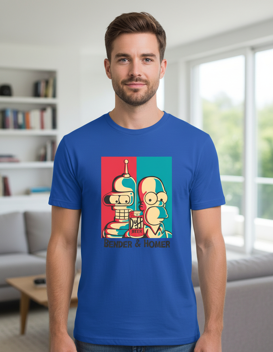 Remera: Bender _ Homer Memoestampados - Imagen 7