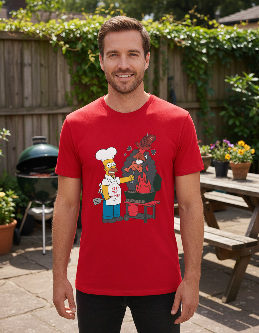 Remera: Kiss The Chef Homero Memoestampados - Imagen 9