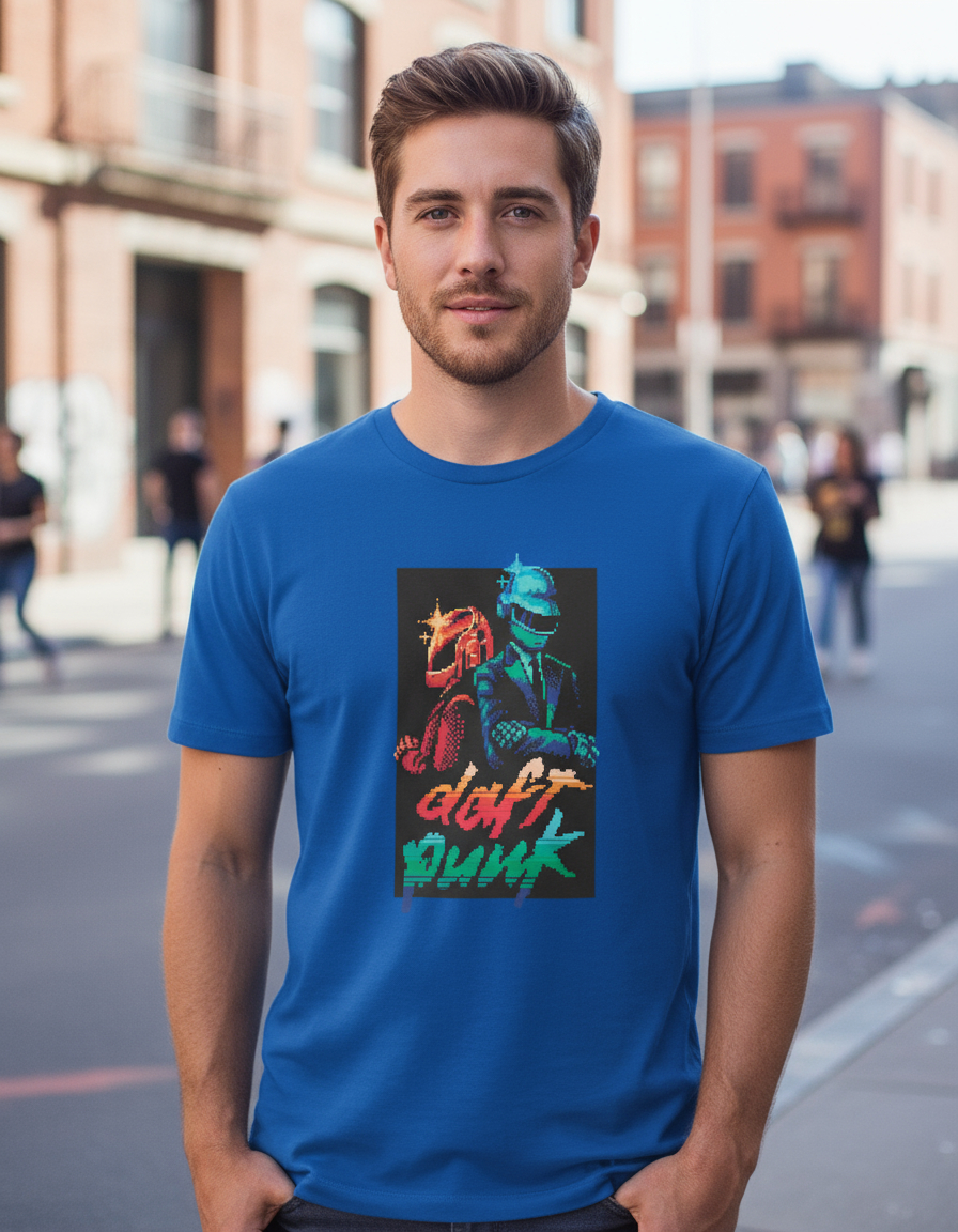 Remera: Daft Punk Pixel Art Memoestampados - Imagen 7
