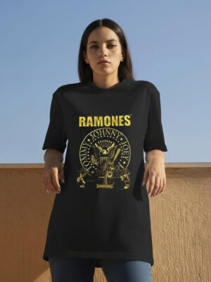 Remera: Ramones Dorado Memoestampados
