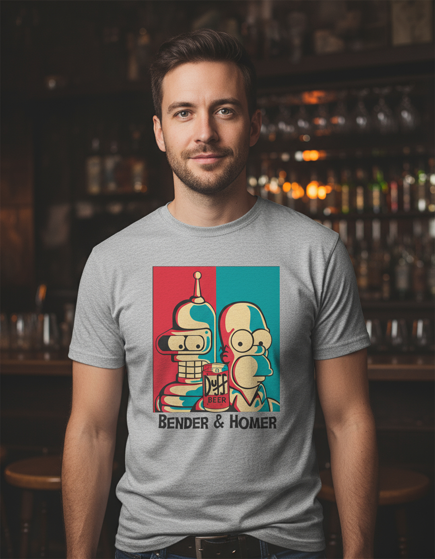Remera: Bender _ Homer Memoestampados - Imagen 13