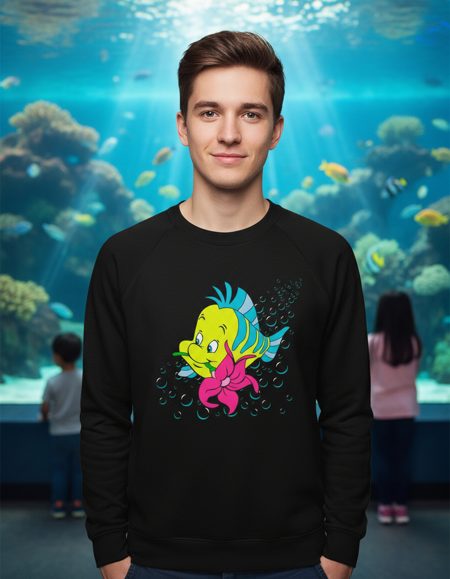 Buzo: Flounder Sirenita Memoestampados
