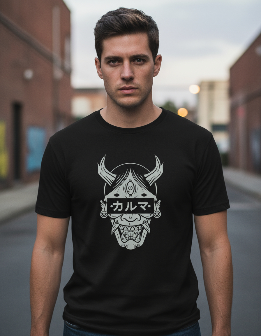 Remera: Demonio Japones Anime Memoestampados - Imagen 2