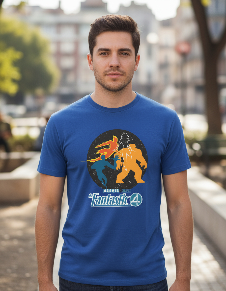 Remera: Los 4 Fantasticos Siluetas Memoestampados - Imagen 7