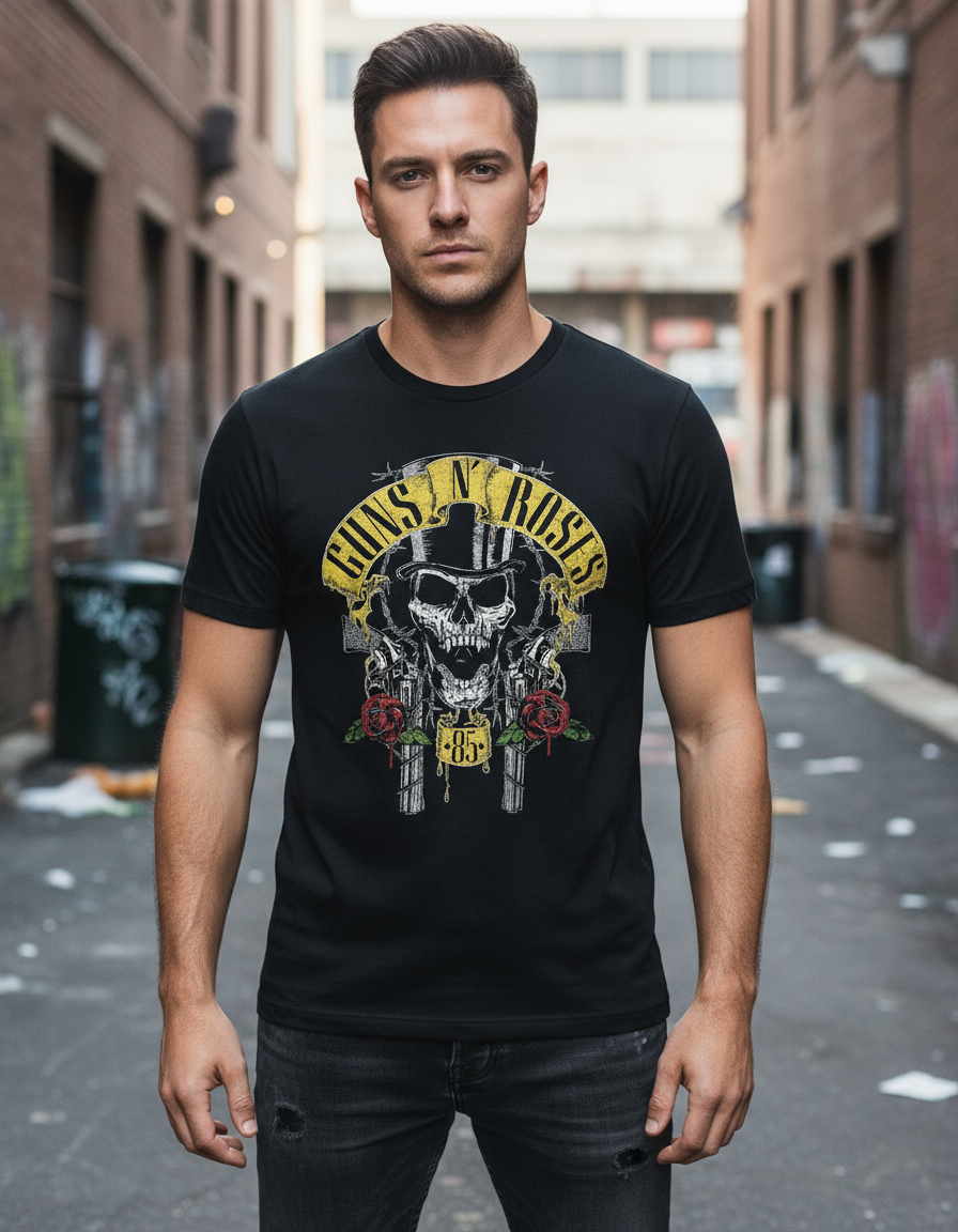 Remera: Guns And Roses 85 Memoestampados