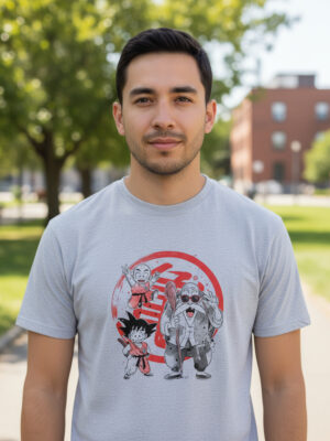 Remera: Dbz Goku, Krilin Y Roshi Memoestampados