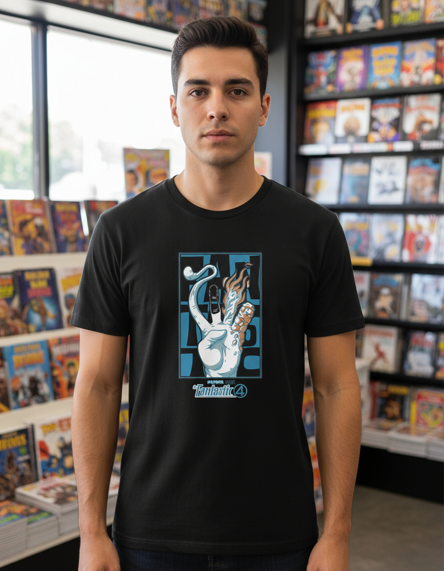 Remera : Fantastic 4 Hand Memoestampados