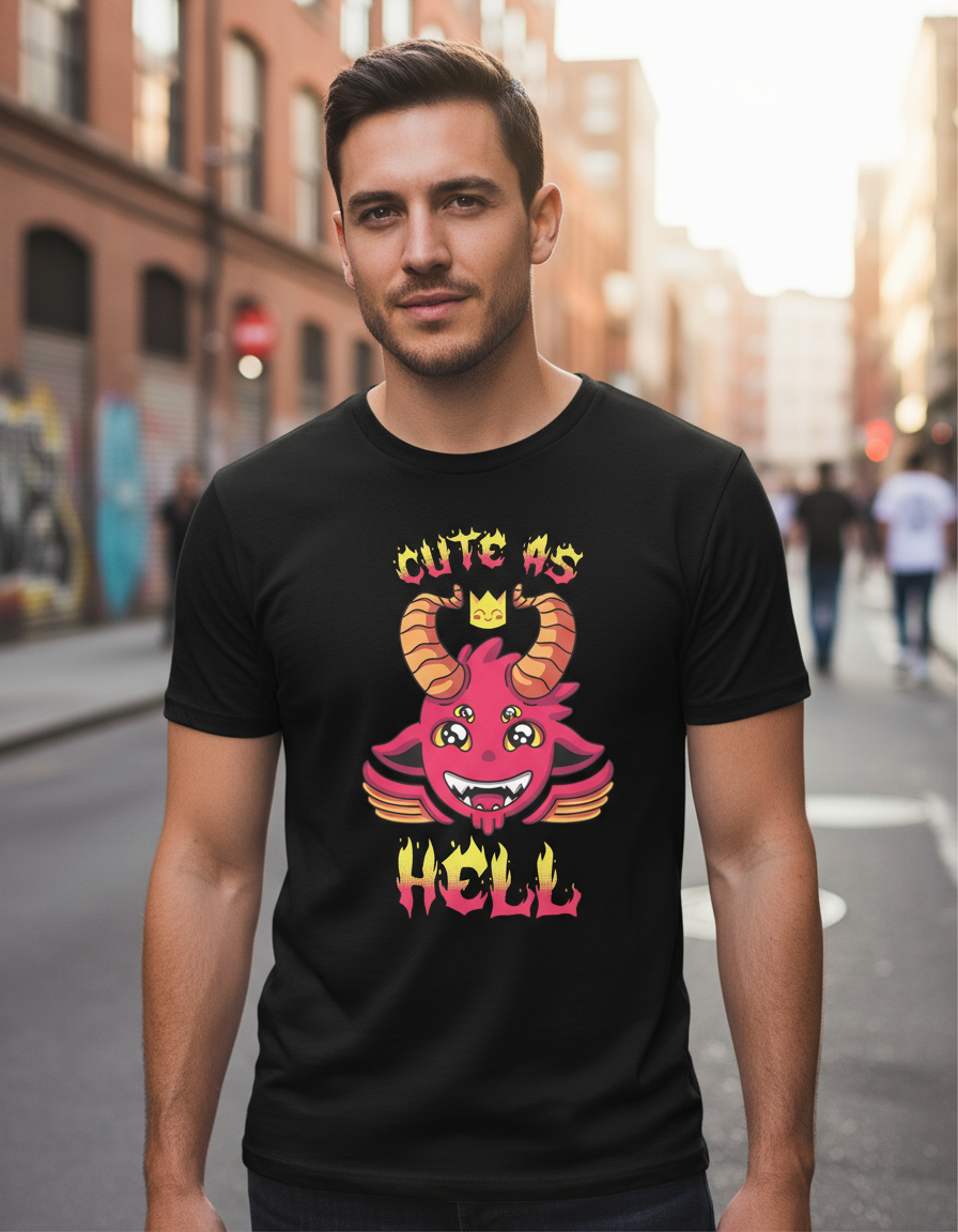 Remera: Cute As Hell Memoestampados