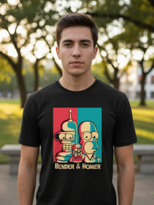 Remera: Bender _ Homer Memoestampados