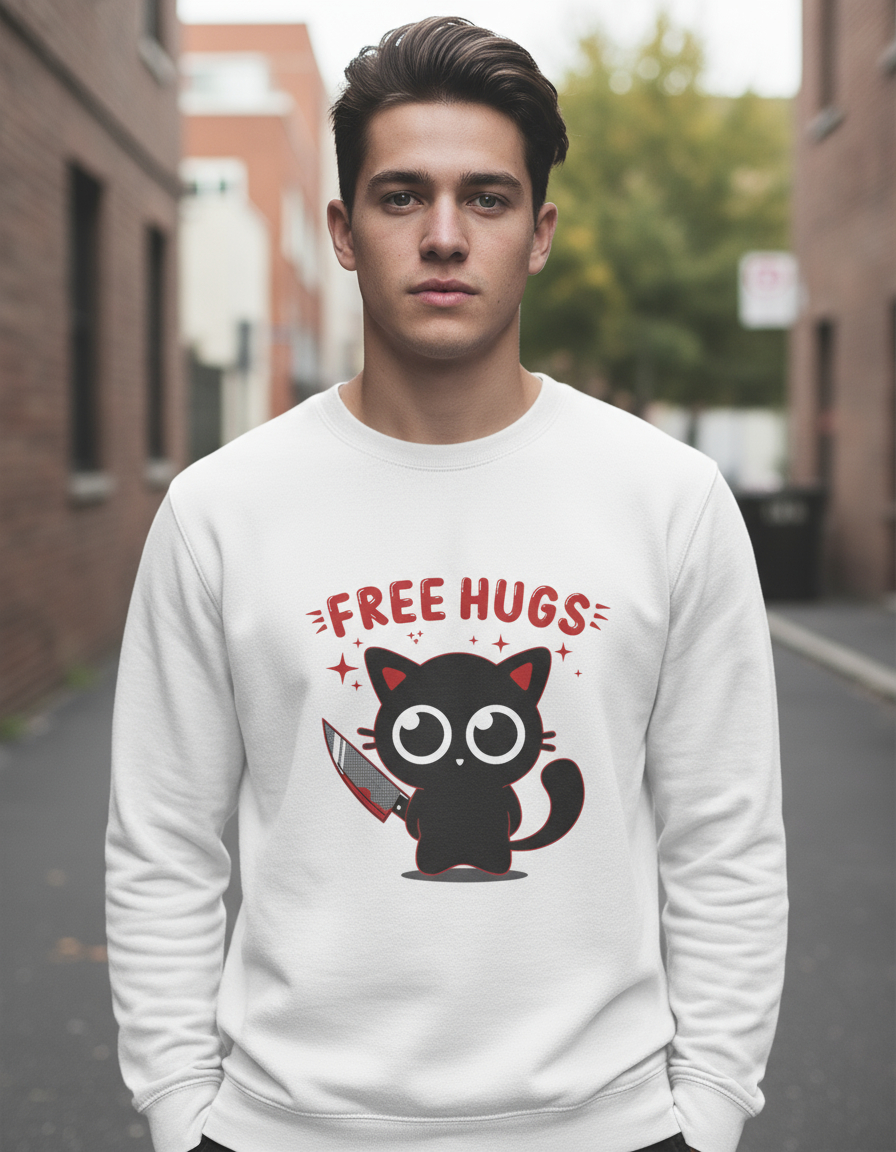 Buzo Free Hugs Cat Memoestampados - Imagen 7
