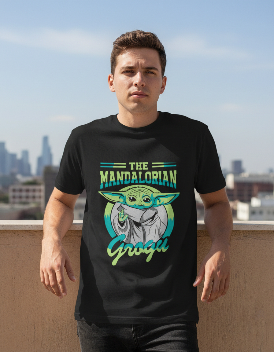 Remera: Grogu The Mandalorian Memoestampados