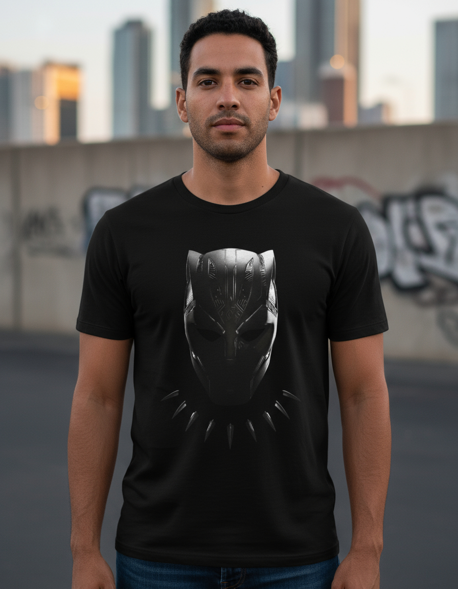 Remera: Marvel-black Panther Mask - Imagen 3