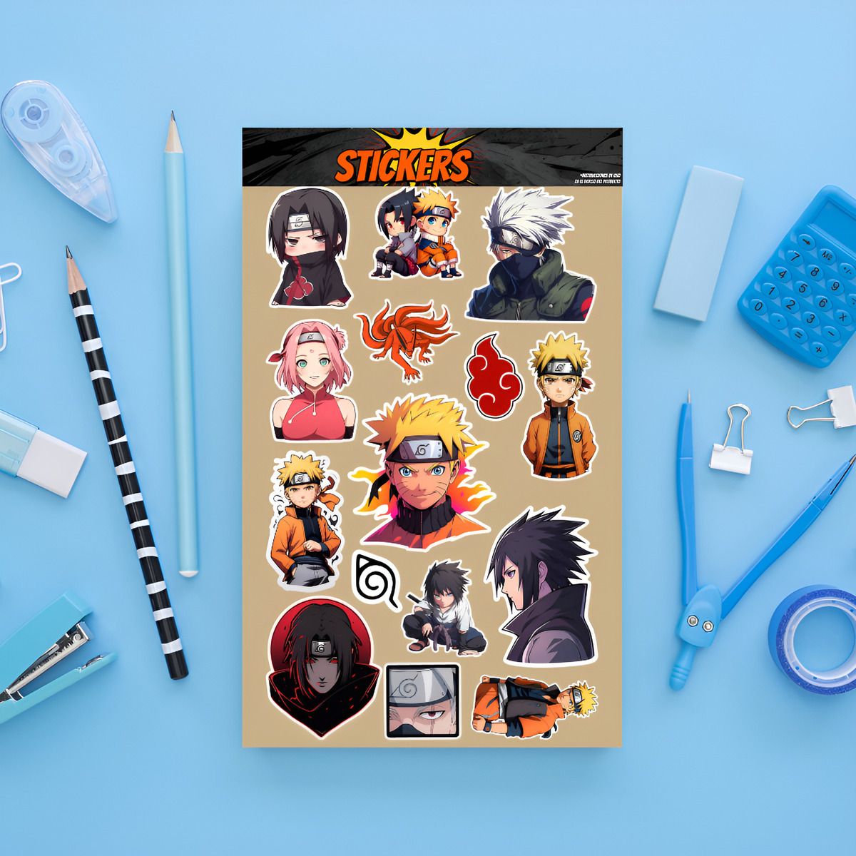 Pack Pegotines Stickers Naruto Memoestampados