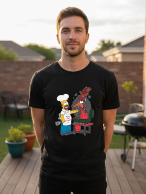 Remera: Kiss The Chef Homero Memoestampados