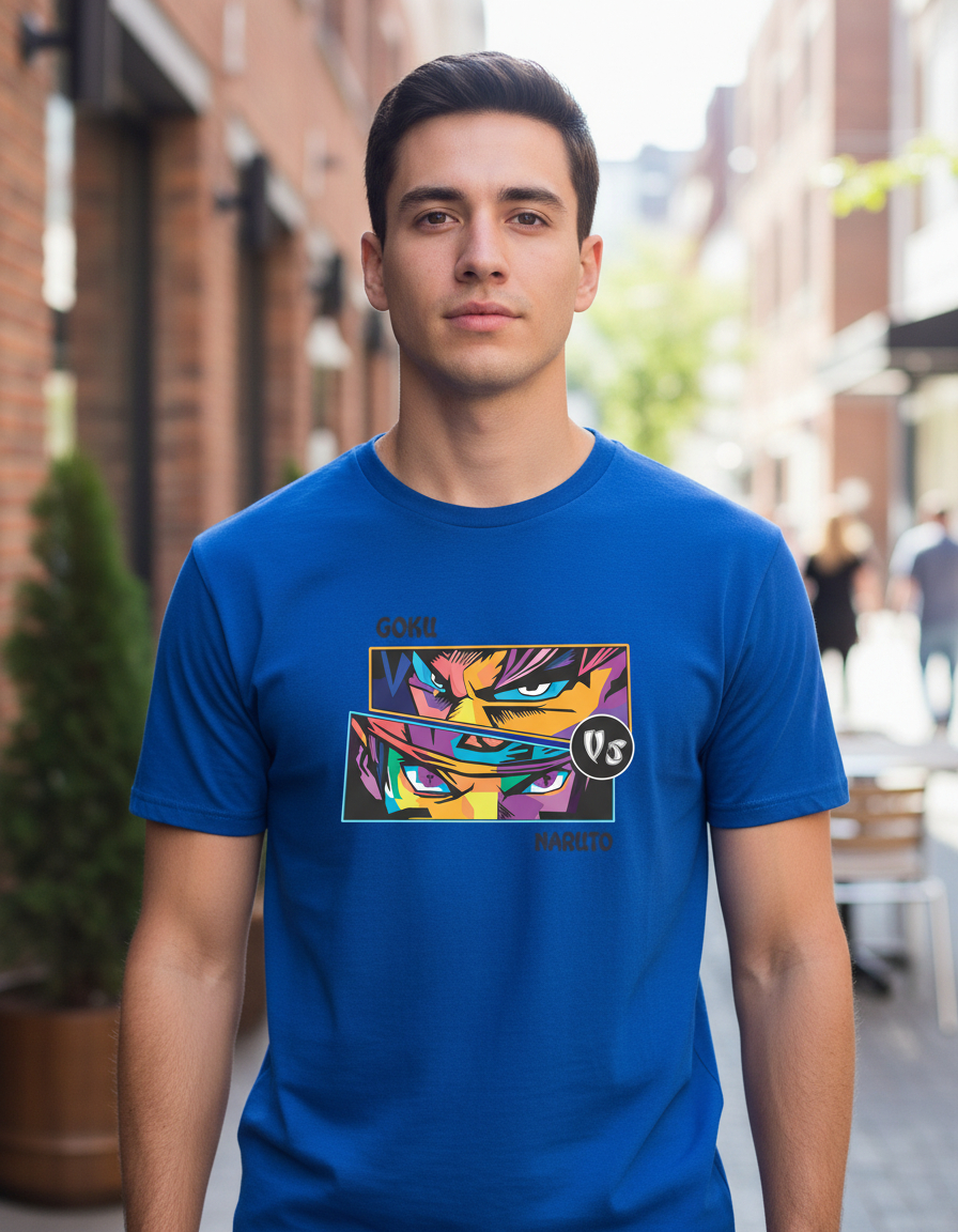 Remera: Goku Vs Naruto Memoestampados - Imagen 5