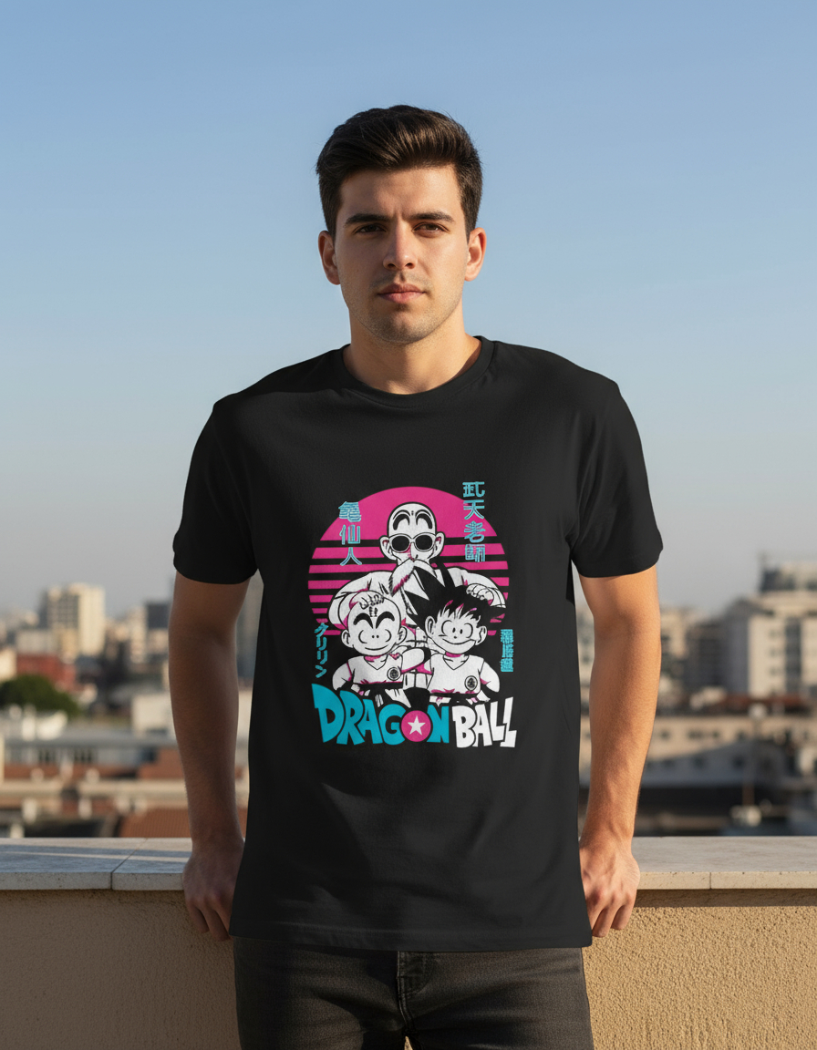 Remera Roshi Krilin Goku 01 Memoestampados