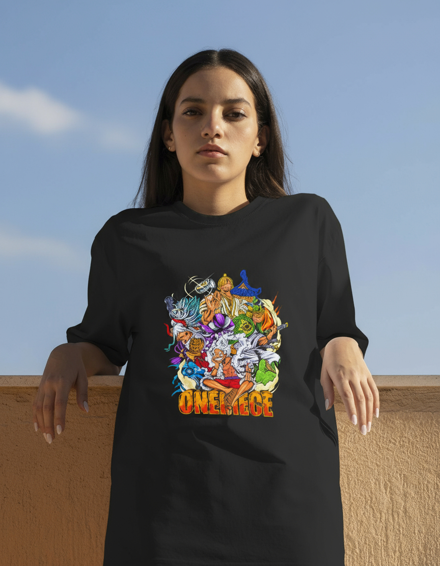 Remera: One Piece 5 Personajes Memoestampados