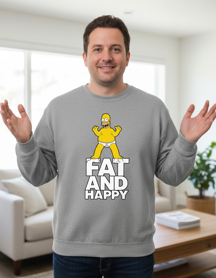 Buzo: Homero Simpsons Fat And Happy Memoestampados - Imagen 2