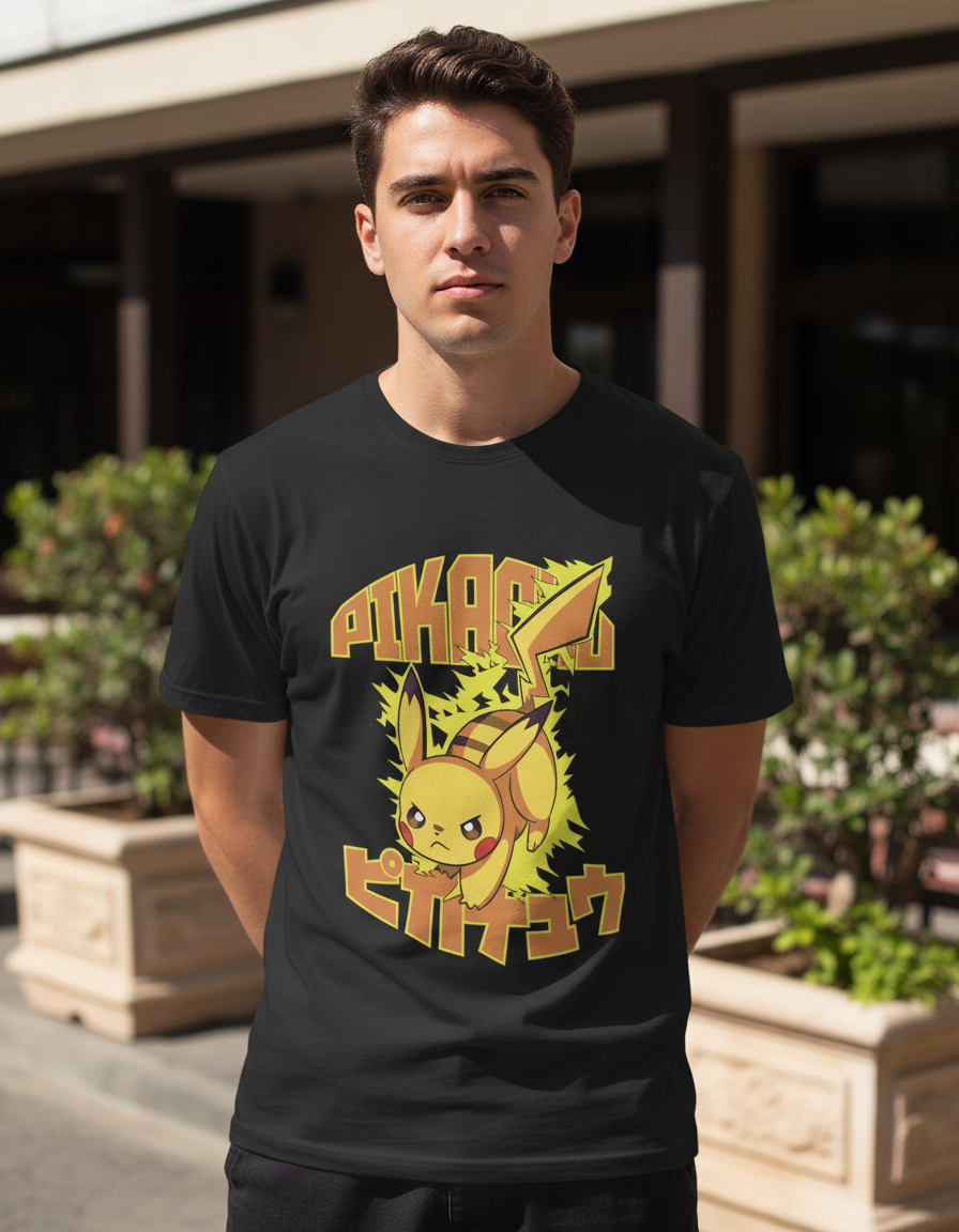 Remera: Pikachu Letras Memoestampados