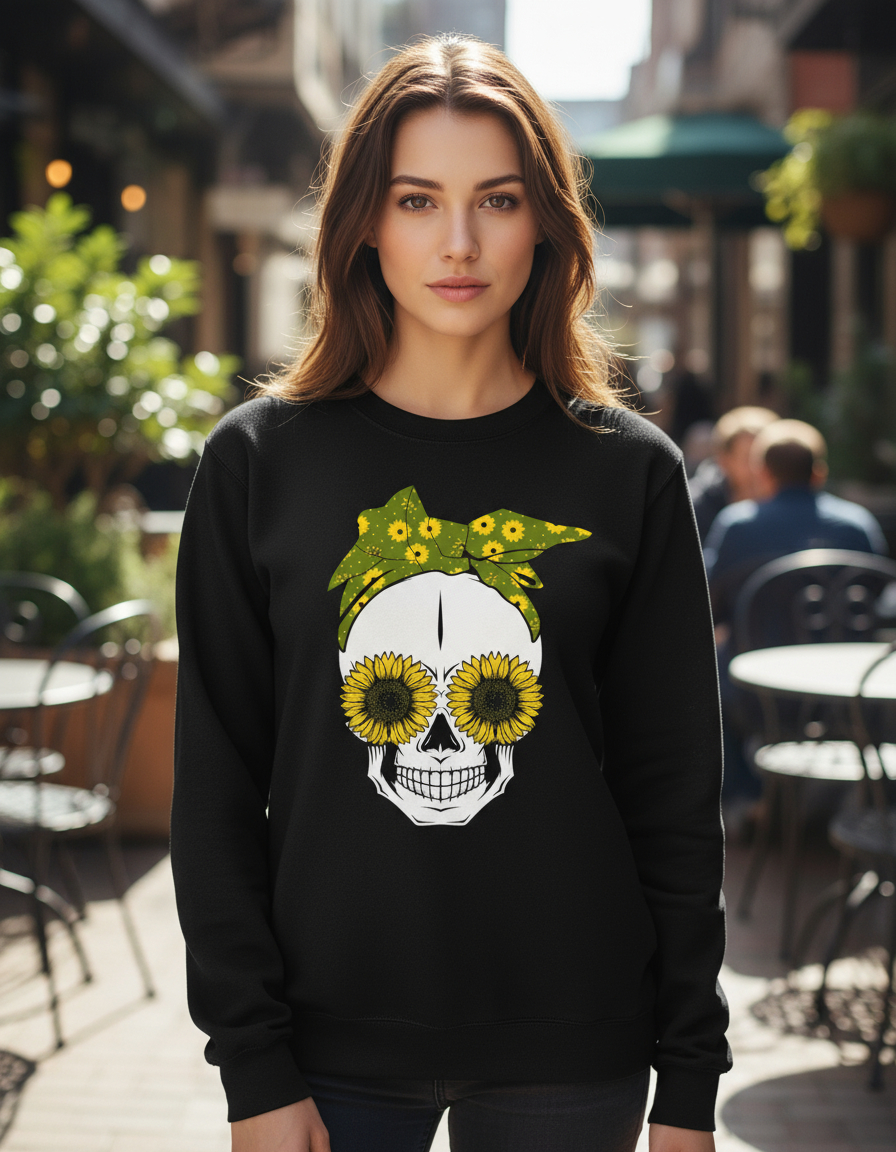Buzo Girasol Skull Memoestampados